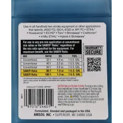 AMSOIL SABER Professional 2T 946ml – Ulei sintetic 2 timpi pentru amestec până la 100:1