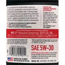 specificatii Ulei de motor 5W-30 sintetic AMSOIL Signature, 946ml ASLQT