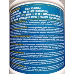 back label  10W40 sintetic Red Line