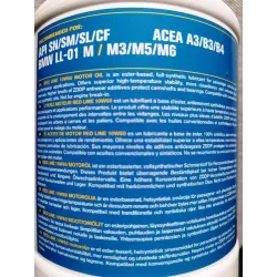 back label 10W60 sintetic Red Line