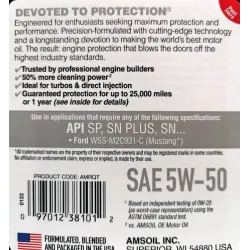 Back Label Amsoil Signature AMRQT