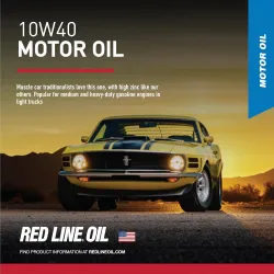 Red Line 10W40 3.8L – Ulei motor PAO/Ester Mid-SAPS Benzină & Diesel