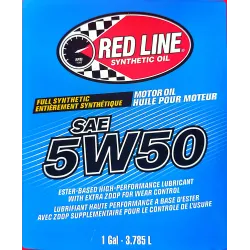 Red Line 5W-50 Ester PAO 3.8L – teljes szintetikus 5W-50 motorolaj sport & racing