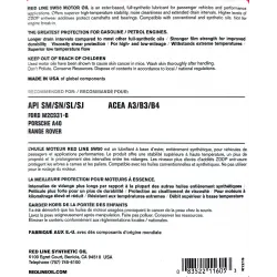 Red Line 5W-50 Ester PAO 3.8L – teljes szintetikus 5W-50 motorolaj sport & racing