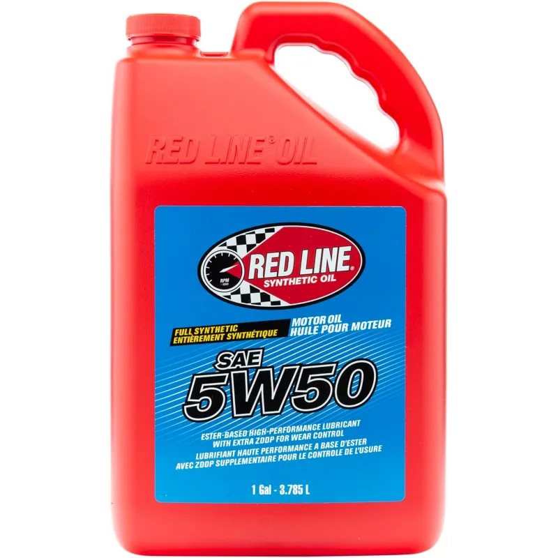 Red Line 5W-50 Ester PAO 3.8L – teljes szintetikus 5W-50 motorolaj sport & racing