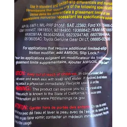 75W-85 GL-5 LS szintetikus Amsoil Severe Gear differenciálműolaj, 946ml, tasak