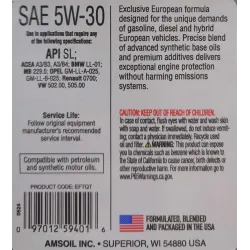 Amsoil European FS 5W-30 szintetikus motorolaj, 946ml
