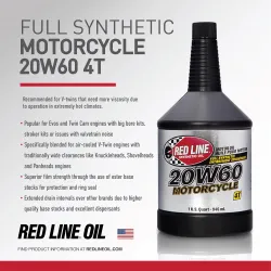 20W60 V-Twin Red Line motorkerékpár olaj, 946ml