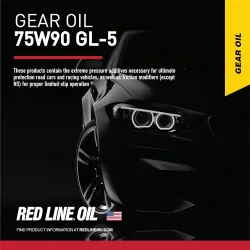 75W-90 GL-5 LS szintetikus Red Line differenciálmotor-olaj, 3.8L