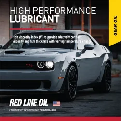 Ulei diferențial 75W-90 GL-5 LS sintetic Red Line, 3.8L – înlocuiește 80W90, reduce temperaturile și consumul