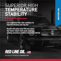 Red Line 5W-50 Ester PAO 3.8L – teljes szintetikus 5W-50 motorolaj sport & racing