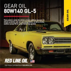 Red Line 80W140 GL-5 Gear Oil – Ulei diferențial sintetic pentru sarcini grele | Boutique Oils