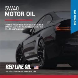Моторно масло 5W40 синтетично Red Line Ester-based HP, 3.8 L