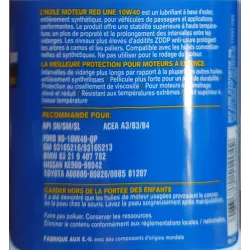 10W40 szintetikus motorolaj Red Line Ester-alapú HP, 946ml