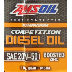 AMSOIL DOMINATOR 20W-50 Diesel 3.8L – състезателно масло за дизел, максимална защита