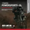 Red Line 15W50 Powersports Oil – Motorkerékpár, ATV, UTV olaj 100% Szintetikus PAO/Észter, 946ml