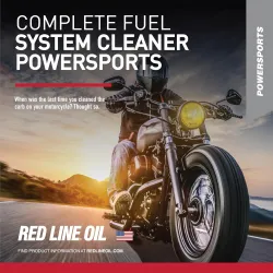 Red Line Complete Fuel System Cleaner Powersports – Üzemanyagrendszer tisztító Moto & ATV, 118 mL443ml