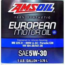 Синтетично моторно масло 5W-30 Amsoil European LS, галон САЩ, 3.8L