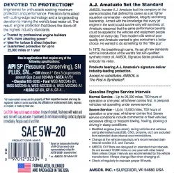 AMSOIL Signature Series 5W-20 | Ulei Motor Sintetic Premium | BOUTIQUE OILS
