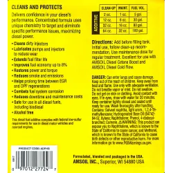 Amsoil Diesel Injector Clean, Jármű Üzemanyag Rendszer Tisztító, 1.89L