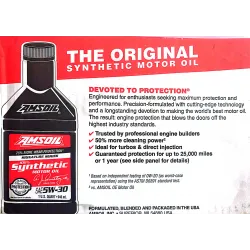 AMSOIL Signature 5W-30 szintetikus motorolaj, 946ml
