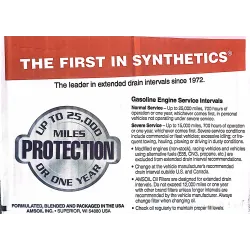 0W-30 szintetikus motorolaj AMSOIL Signature, 946ml