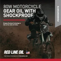 Red Line 80W Motorcycle Gear Oil – ulei transmisie sintetic pentru motocross, shifter kart și cutii CRF
