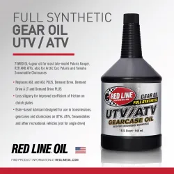 Red Line UTV/ATV Gearcase Oil 75W80 GL-4 – Ulei cutie ATV & snowmobile | Boutique Oils