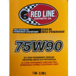 Ulei diferențial 75W-90 GL-5 LS sintetic Red Line, 3.8L – ambalaj 1 galon