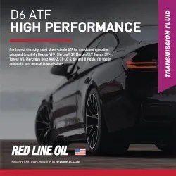 RED LINE D6 ATF 3.8L – Пълносинтетично масло за автоматични трансмисии Dexron VI
