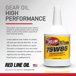 Трансмисионно масло 75W85 GL-5 синтетично Red Line, 3.8L