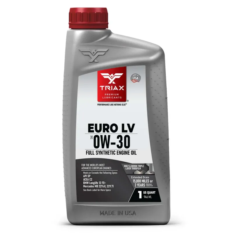 TRIAX Euro LV 0W-30 C2/C3 BMW LL-12 FE+ PAO & Ester | BOUTIQUE OILS