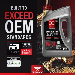 TRIAX Synergy SRT 0W-30 5QT – Пълна синтетика PAO + Ester, 4.73L