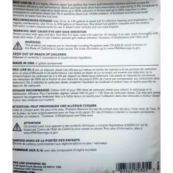Red Line RL-2 Diesel Fuel Additive back label gallon